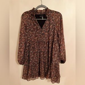 1 state floral long sleeve dress